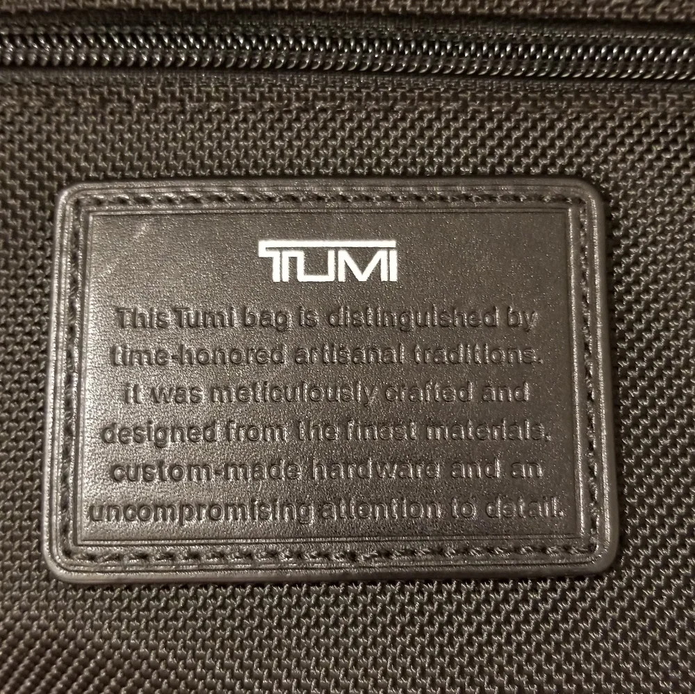 Tumi Black Nylon Tote with Leather Accents